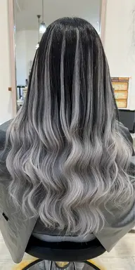 【韓国っぽロングヘアー】🇰🇷透明感カラー＋最高級人毛シールエクステ40枚＋🫧プレミアムトリートメント2ステップ🫧