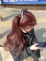 💗【minimo限定】💗迷ったらこれ💗💗韓国風暖色ワンカラー+トリートメント+コテ巻き仕上げ🍒