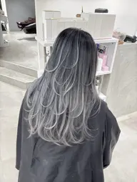 女性人気NO.1外人風カラー【バレイヤージュ】筋感のグラデーションカラー🪡🪡ロング料金無し