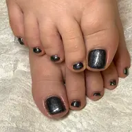 フットネイルジェルワンカラーコース(オフなし)クイックケア付き。250色以上からお選び頂けます！試し塗りあり♪