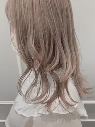 🦓カット+全体ハイブリーチ+カラー+ハホニコラメラメトリートメント