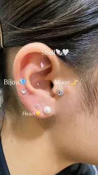 💎Bijou（ビジュー）コース5​〜​7粒✨華やかに整う耳つぼケア💫トレンドジュエリー使用