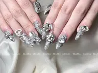 New【アクリルスカルプ】アート10本◎店内パーツ/シール無制限(180分)¥17980