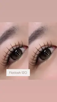 【今っぽ束間！】フラットラッシュ120本× 束感コーティング仕上げ👀✨¥5500