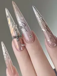 💅Jr.長さだし10本180分持ち込みデザイン､初回オフ🆓(痛いネイル､複雑アート🆖）