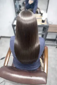 【フルコースメニュー】カット+髪質改善ストレート+リタッチカラー&トリートメント