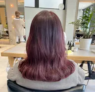 💕暖色ツヤモテピンクカラー💕髪質改善カラー＋spシャンプー