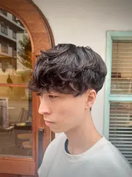 【🌕🔥人気NO.1🔥🌕】🔵メンズカット＋クリームパーマ🔵