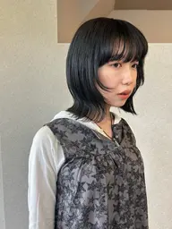 透明感つやカラー+前髪カット