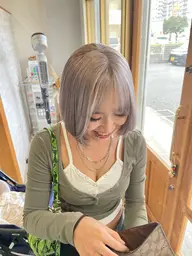 【ハイトーンカラー】ブリーチ2回+カラー+超音波ケラスターゼᥫᩣ  ̖́-