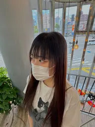 前髪縮毛矯正！「前髪のうねりをサッと解決✨」顔まわりだけの部分縮毛矯正です。自然な仕上がりで、朝のスタイリングもラクに♪