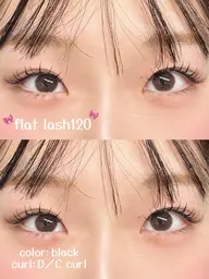 【🎀エクステ🎀】フラットラッシュ120本✨＋トリートメントで束間仕上げ🪞ˎˊ˗