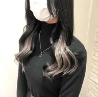 🔥【ブリーチなしOK】ハイトーンインナーカラーエクステ(×20)＋ワンカラー＋なじませカット＋外部補修TR