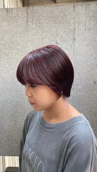 【透明感,艶感カラー】ブリーチなしダブルカラー+オージュア1stepトリートメント