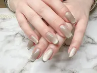 長さ出しチップ10本+マグネットのネイル🧲［2個までストーン、パーツ付き］🎀【オフ無し】