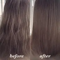 梅雨応援割引❤️強い癖も可能な髪質改善縮毛矯正ゼロアルカリトリートメントストレート＋三種のtr枝毛カット付※ブリーチ毛×