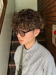 【ご新規様限定✨】メンズカット➕パーマ➕ハイライト#メッシュ#ツイスパ#ミニモ学割#U24