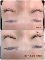 今流行の【ブローラミネーション】　眉毛を上向きに