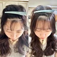 🍇前髪の【浮き】【割れぐせ】改善メニュー🍇 クロスパーマ+ 5stepトリートメント