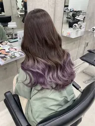 ミニモ限定価格‼️【グラデーションカラー】地毛を残した結んで隠せる3分の1グラデーションカラー【毛先のみブリーチカラー】