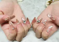 長さ出しチップ10本＋ストーン,スパーツ付け放題🌈🎀【オフ無し】