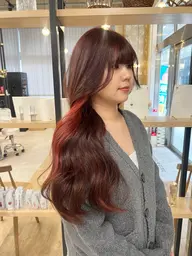 🌷🌸卒業・入学応援🌷🌸インナー、イヤリングカラー(ブリーチ➕カラー)➕ケアトリートメント🐩🐕‍🦺❕🐾