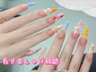 【初回ジェルオフ無料】チップ長さだし10本デザインやり付け放題☆持込み🉑