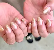 クリア・ラメグラデーション オフ無し カラー2色。（ストーン5粒まで無料・シール込み）