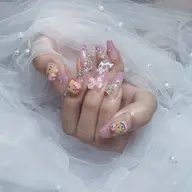 【HANDオフ無し】チップ長さだし10本＋90分パーツつけ放題【ワンカラーorラメグラ】