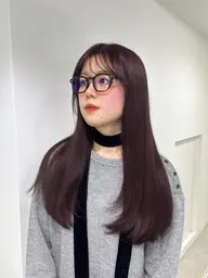 Instagram1番人気⋆. 𐙚 ˚ ブリーチなしWカラー+髪質改善 チェリーレッド オレンジブラウン🦮