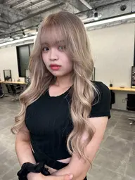 【全体明るくして長さも欲しい方はこちら💁】ダブルカラー+『最高級品質人毛100％【Lエクステ】』60本