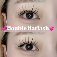 🎀ダブルフラットラッシュ60束(コーティング仕上げ無料)オフ代550円別途