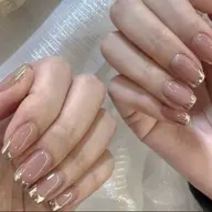 ミラーフレンチネイル【初回ソフトジェルオフ無料ケア込み】