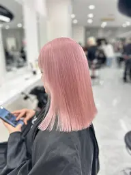 【💎💗寒色ピンク💗💎】ブリーチありダブルカラー+オンカラー+ヘアセット👸🏼