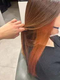 【ちょっとしたオシャレに】💖インナーブリーチ➕オンカラー➕TOKIO1stepトリートメント💖(縮毛履歴ある方❌)