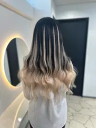 ご新規様限定自毛カラー半額+人毛100%エコノミーエクステ60本