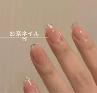 【桜・New Open キャンペーン】高級感話題ネイルチーク×ガラスフレンチ¥6990