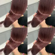 暖色系カラー＋ Aujua2step + 超音波アイロン【髪質改善／韓国へア102】（暖色，艶髪）