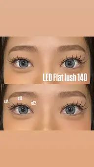 【🦋本日限定ゲリラクーポン❣️🦋】フラットラッシュ140本🌿 コーティング💕 +500円LED変更可💭