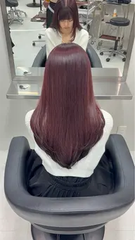 ダブルカラー(ケアブリーチ1回+カラー)+アメイジア2stepトリートメント