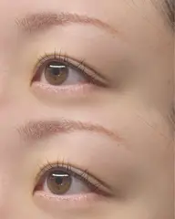 まつげパーマ上下でぱっちりな目元🌟