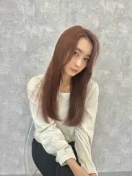 カット+ブリーチなしWカラー+前処理トリートメント