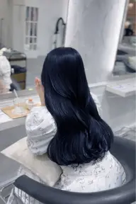 【ブリーチ込み】深みネイビー × 高発色カラー✨