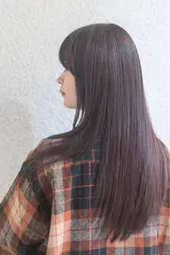 ♪ケアカラー+髪質改善linkトリートメント【マイクロバブル洗浄付】