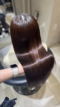【サラツヤ髪に💫】ナチュラルストレート+3step超音波トリートメント🫧