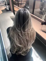 🔥男女大人気🔥✨シャドールーツ/バレイヤージュ/ケアブリーチカラー+ケラチントリートメント✨『ブリーチ2回』質感重視