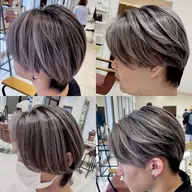 ［メンズ限定］バレイヤージュカラー（1ブリーチ）＋オンカラー　　　※ カット＋3300円　※2ブリーチ＋5500円