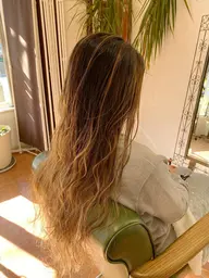 【外国人風3Dダブル】ブリーチオンカラー×ミルボントリートメント（前処理TR  ナノバブル ケアブリーチ込み）