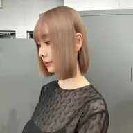 【カット】 ぱつっとラインが出て可愛いボブ🫧