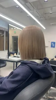 切りっぱなしボブ（ワンレンカットモデル）